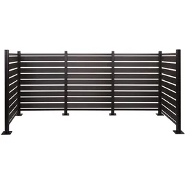 Mendler Mülltonnenverkleidung HWC-K57 130 x 300 cm grau