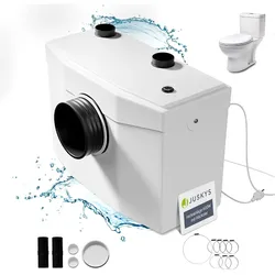 Juskys Hebeanlage 600W - Schmutzwasserpumpe mit Häcksler, Kleinhebeanlage bis 7m Höhe, Abwasserpumpe