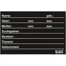 Kerbl Tafel Pferdestalltafel 30 x 20 cm Kunststoff, schwarz lackiert, (1-tlg)