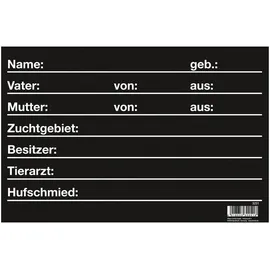 Kerbl Tafel Pferdestalltafel 30 x 20 cm Kunststoff, schwarz lackiert, (1-tlg)