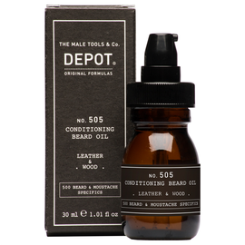 Depot 505 Conditioning Beard Oil Leather Wood