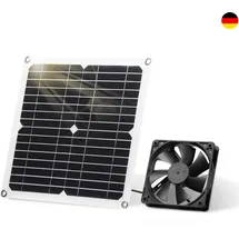 SUNYIMA Solarpanel Fan Kit, 12W wetterfest mit DC Fan für kleine Hühnerställe, Gewächshäuser, Schuppen,