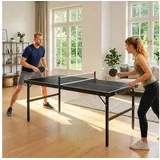 sportnow Mini Tischtennisplatte klappbar Schwarz