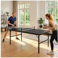 sportnow Mini Tischtennisplatte klappbar Schwarz