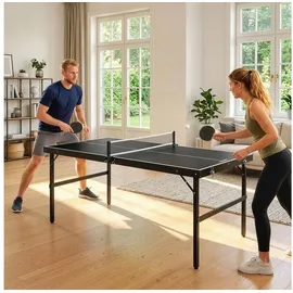 sportnow Mini Tischtennisplatte klappbar Schwarz