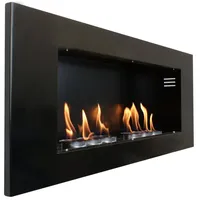 Kaminbau Mierzwa Echtfeuer-Dekokamin Aurora (Supreme, Brenngel & Bio-Ethanol Kamin inkl. 6 Brenndosen & Keramische Watte), Farbwahl, Gelkamin, Ethanolkamin, Kaminofen, Wandkamin schwarz