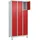 C+P Fächerschrank ""Classic Plus"", 4 Fächer übereinander, Abteilbreite 30 cm, mit Füßen, Feuerrot (RAL 3000), 195x90x50 cm/ 12 Fächer