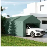 Outsunny Carport 3 x 6 m grün inkl. Rolltüren und abnehmbaren Seitenwänden