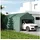 Outsunny Carport 3 x 6 m grün inkl. Rolltüren und abnehmbaren Seitenwänden