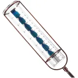 ULTECHNOVO Schmiedeeiserne Regenmesser Zaundeko Außendeko Regenmesser Garten Regenmesser Pfahl Regensammler Kupfer Glas Hellbraun Accessoires Schlichte Gartendeko