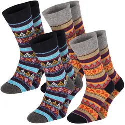 Chili Lifestyle Wollsocken COLOR super warm 4 Paar Schafwolle Winter