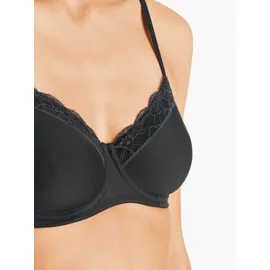 Hanro Cotton Lace Schalen-BH Schwarz 75B