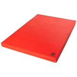 JEFlex - rot schwarze Weichbodenmatte & Turnmatte 150 x 100 x 8 cm MADE IN GERMANY/Gymnastikmatte/platzsparende Fitnessmatte & Yogamatte/dicke Sportmatte für Kinderzimmer