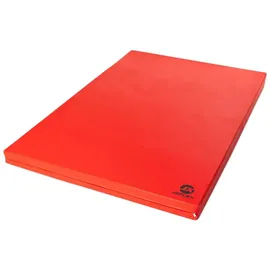JEFlex - rot schwarze Weichbodenmatte & Turnmatte 150 x 100 x 8 cm MADE IN GERMANY/Gymnastikmatte/platzsparende Fitnessmatte & Yogamatte/dicke Sportmatte für Kinderzimmer