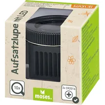 Moses Aufsatzlupe Schwarz 10-fach LED