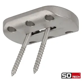 SOTech Tischbeinbeschlag Conan Grundplatte 6 x 80 mm 2 Stück