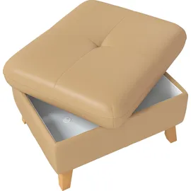 sit&more Hocker Göteborg mit Federkern 76 x 47 x 63 cm Braun