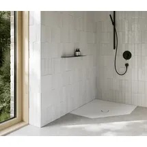 Bette BetteCaro Fünfeck-Duschwanne, gleichschenklig, mit BetteAntirutsch Pro, 900x900x35mm, 7189-000AE, Farbe: Weiß