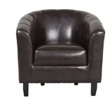 HTI-Line Cocktailsessel Cocktailsessel Cadogan Braun (Stück, 1-St., 1 Sessel), Loungesessel Clubsessel Kunstleder blau|braun