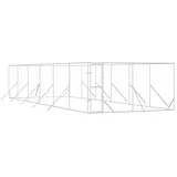 vidaXL Outdoor-Hundezwinger 4 x 12 x 2 m Stahl Silber