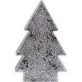 Expo-Bˆrse GmbH Metall Weihnachtstanne Chromoptik silber gehämmert 28 x 6 cm Deko