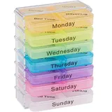 WUNDmed Tablettenbox Rainbow, 7 Tage, morgens, mittags, abends, nachts