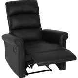 MCW Fernsehsessel J96 Kunstleder 84 x 104 x 0 cm Schwarz mit Liegefunktion