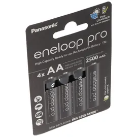 Panasonic eneloop pro Mignon AA Ni-MH 1,2V - 2500mAh 4er-Pack| Preis nach Code NIKOLAUS