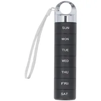 Reise-Pillen-Organizer aus Metall, Wasserdichte Wöchentliche Pillendose aus Aluminiumlegierung, Tragbarer Stapelbarer 7-Tage-Pillen-Organizer-Halter, Täglicher Gebrauch für