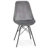 KADIMA DESIGN Esszimmerstuhl Grau, Textil, 45x83x55 cm, Esszimmer, Stühle, Esszimmerstühle, Vierfußstühle