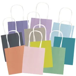folia 10er-Pack Papiertüten »TREND« Größe S - 10 Farben rosa, 12x15x5.5 cm