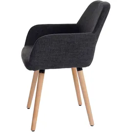 Mendler Esszimmerstuhl HWC-A50 II Textil dunkelgrau