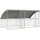 vidaXL Hundekäfig 400 x 200 x 200 cm Stahl Silber
