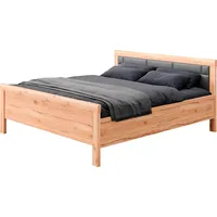 Priess Einzelbett PRIESS "Arnsberg", braun (astkernbuche, anthrazit), B:188cm L:208cm,