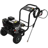 Benzin Hochdruckreiniger 3500 PSI Profi Benzindruckreiniger 7 PS Motor 240 bar, 2,6 GPM, Benzinmotor | verstärkter 8m Schlauch, 5 Düsenaufsätze | 10 l/min für Autos, Zäune, Häuser, Einfahrte