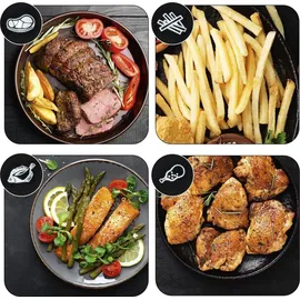 GOURMETmaxx Heißluft-Fritteuse schwarz