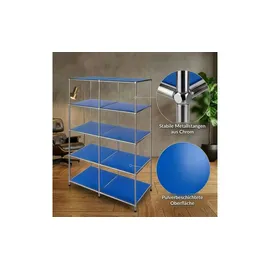 Floordirekt Metallregal 78 x 40 x 118 cm Blau