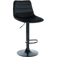 CLP Barhocker Lex Samt schwarz/schwarz
