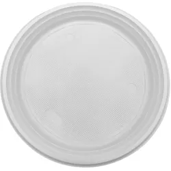 800x  Teller Mehrweg PP ungeteilt Ø 22 cm ohne Anfasser weiß