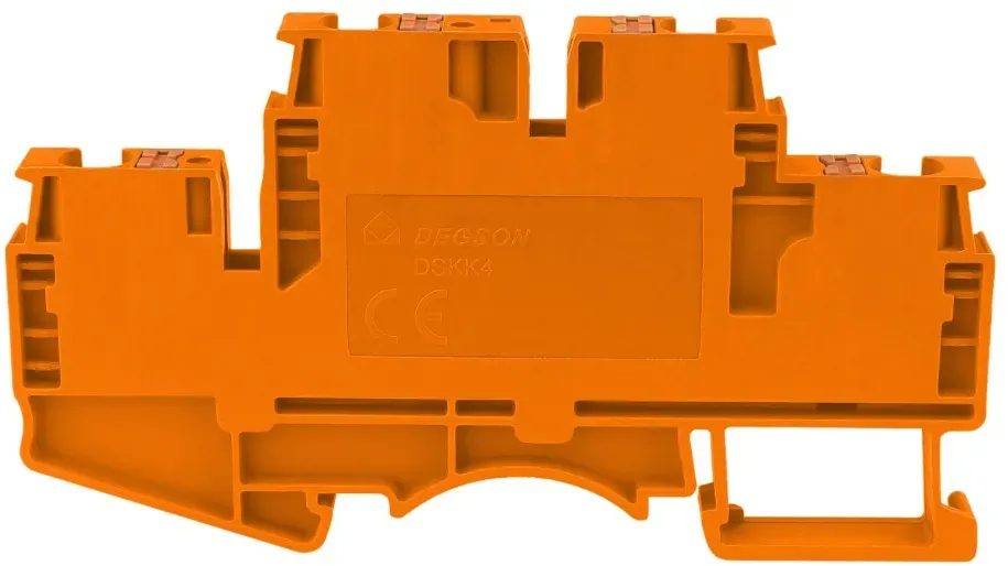 Reihenklemme 4mm2 4 Leiter Doppelstockklemme Etagenklemme Orange 7846