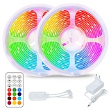 LEDYA LED Strip 10M, RGB LED Streifen mit Fernbedienung, Farbwechsel Spezial- & stimmungsbeleuchtung für TV Zimmer gaming Deko DIY Deko Schlafzimmer Küche, Party