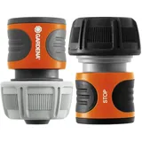 Gardena Schlauchverbinder Set Wasserstop & Anschlussstück 13-15mm