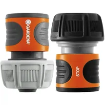 Gardena Schlauchverbinder Set Wasserstop & Anschlussstück 13-15mm