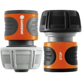 Gardena Schlauchverbinder Set Wasserstop & Anschlussstück 13-15mm