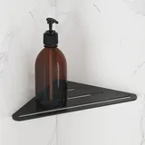 viverso Eck-Duschablage B: 280 H: 3 T: 150 mm schwarz