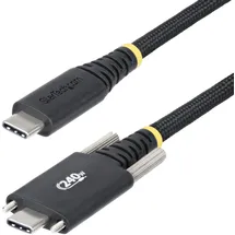 Startech StarTech.com 2m USB-C-Ladekabel, Schraubensicherung, 240W (5A) PD EPR, Laptop-Ladekabel Nylon Geflochten, USB-IF zertifiziert