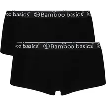 Bamboo basics Damen Hipster Iris 2er Pack - Panty, atmungsaktiv, Single Jersey Schwarz S