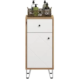 trendteam Touch Standschrank 36 x 79 x 29 cm Weiß Kunststoff/Metall/MDF