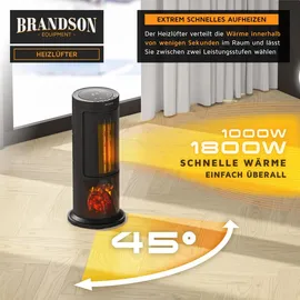 Brandson Heizlüfter 1800 W Schwarz