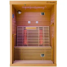 Dewello PALERMO 135x120 für 1-2 Personen aus Hemlockholz mit Vollspektrumstrahlern